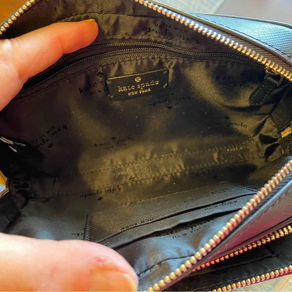 Kate spade Staci zip around mini black leather Crossbody - Picture 6 of 14